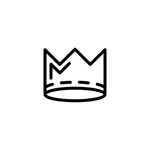Royal crown outline with line details
