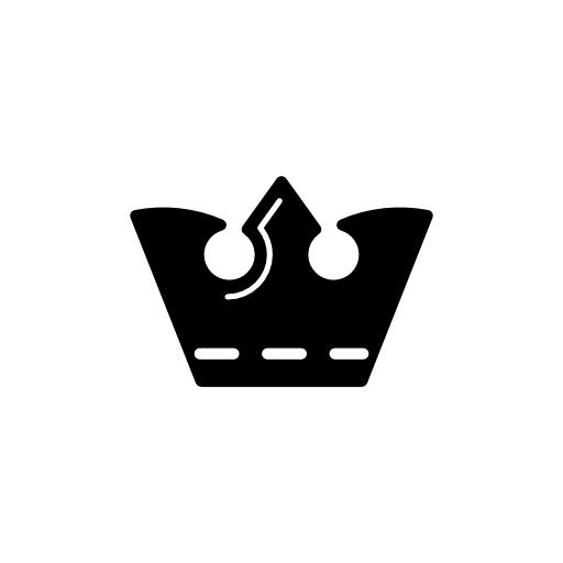 Royal crown silhouette with white details