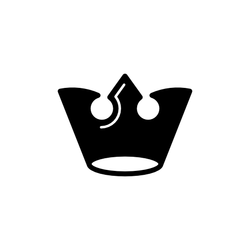 Royal crown silhouette with white details