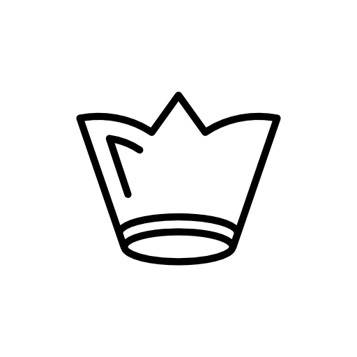 Royal crown outline variant with lines