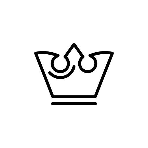 Royal crown outline with pointed tip