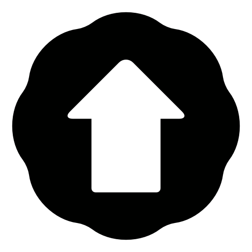 Up arrow in circular shape