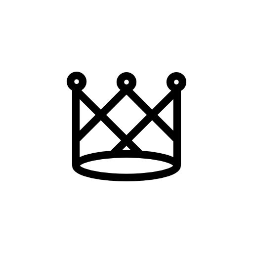 Royal crown made of criss cross lines and circles variant