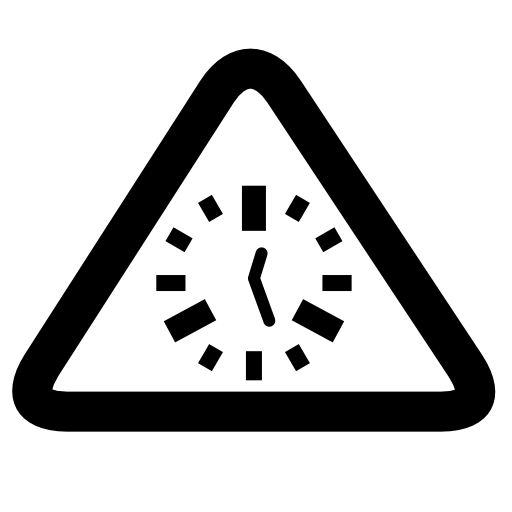 Clock triangular shape with black details