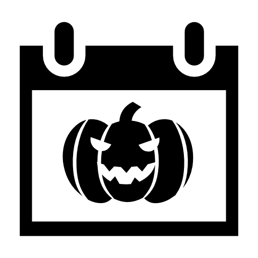 Halloween day calendar page