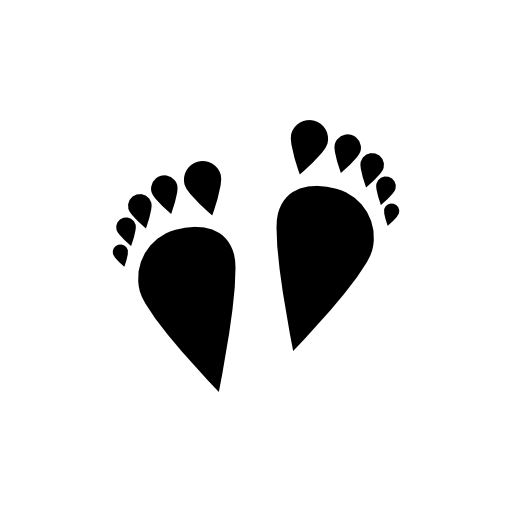 Foot marks cartoon