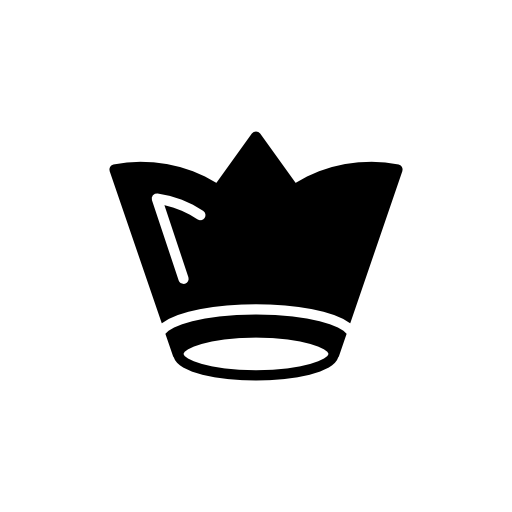 Royal crown silhouette with white detail