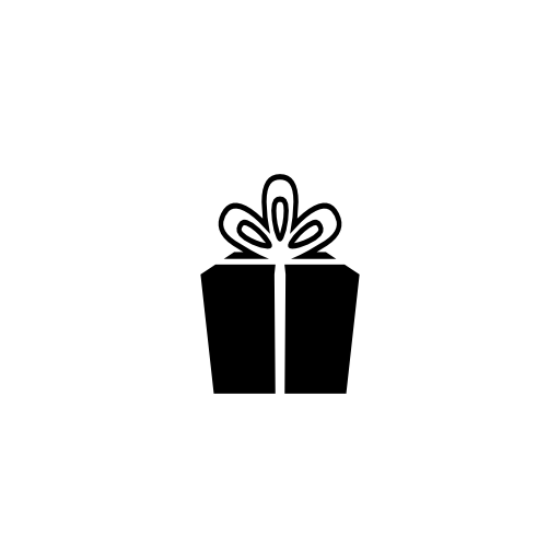 Present box with ribbon