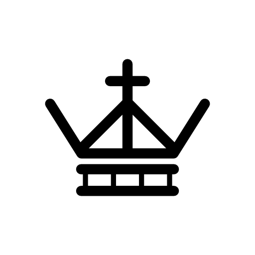 Royal crown variant made of lines and cross