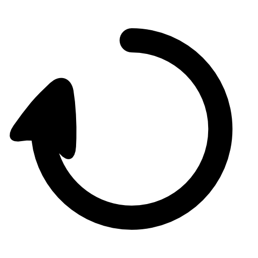 Arrow of circular shape refresh content symbol for interface