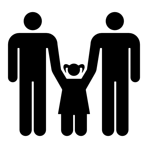 Men couple with a daughter
