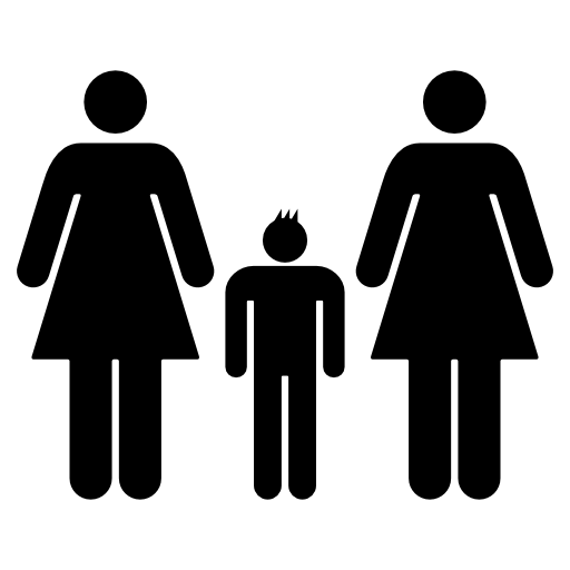 Women couple with a boy