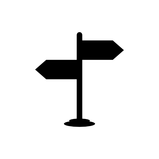 Signals post with arrows