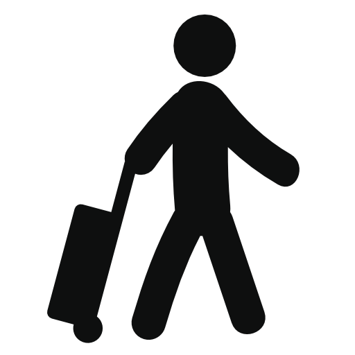 Traveler with a suitcase
