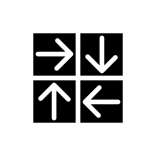 Four arrows squares in different directions