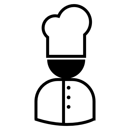 Male chef with uniform and toque