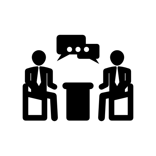 Businessmen talking in business meeting
