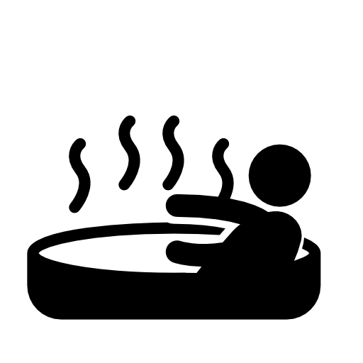 Person enjoying jacuzzi hot water bath