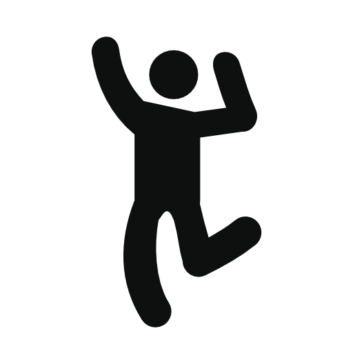 Dancing human silhouette