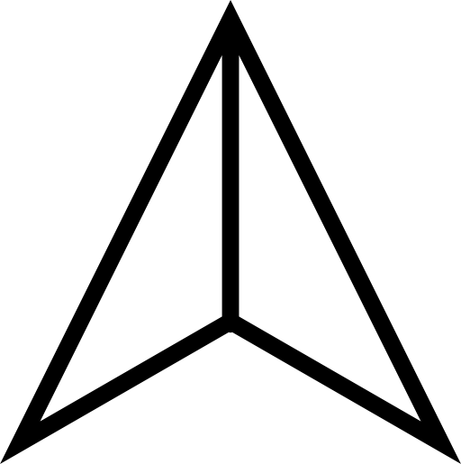 Arrow ascendant point outline