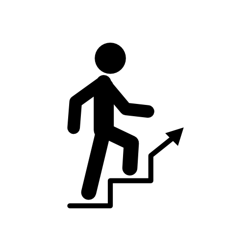Man climbing stairs