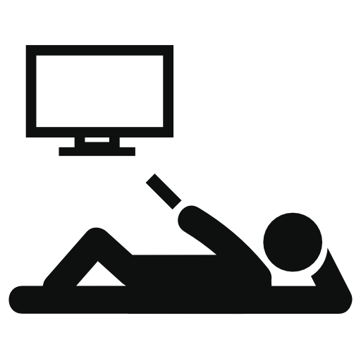 Person watching tv