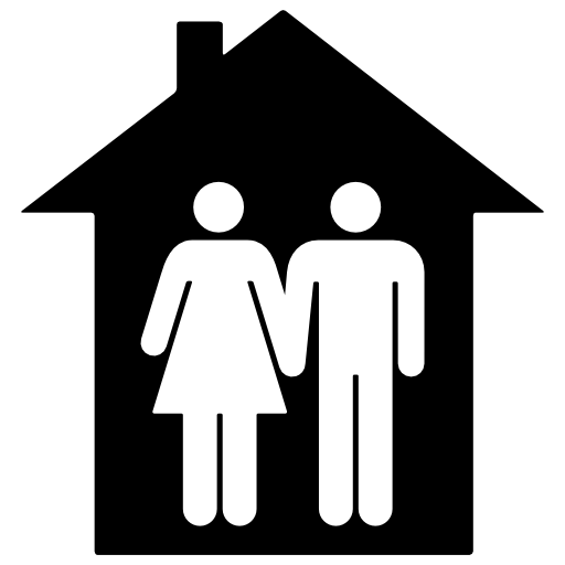 Man and woman couple in home