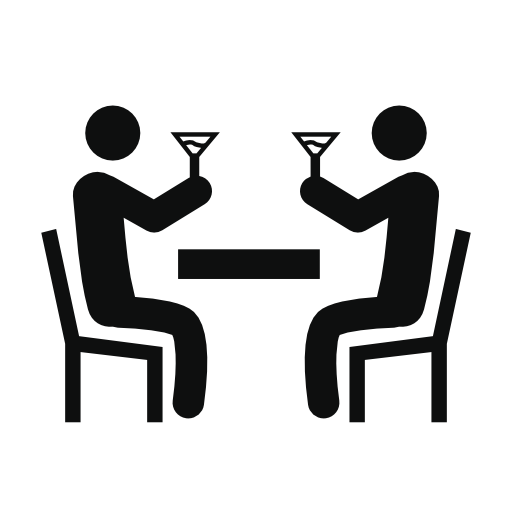 Couple of men drinking in a bar