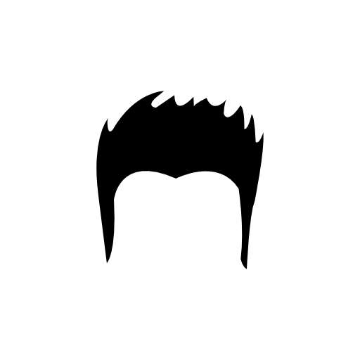 Young male black short hair shape