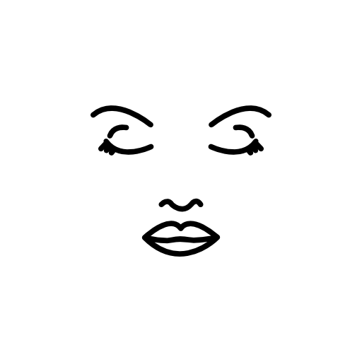 Face of a woman outline