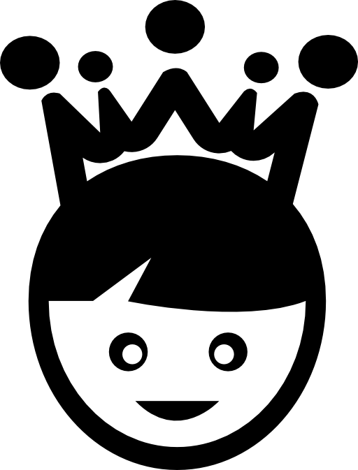 Children head with crown