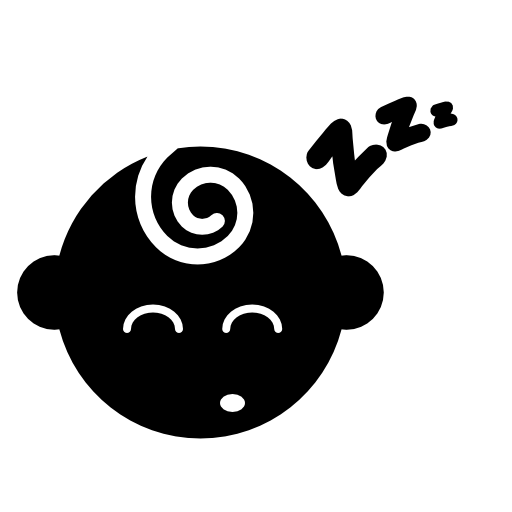 Baby silhouette sleeping
