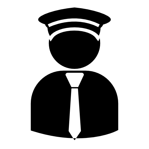 Pilot with hat and tie