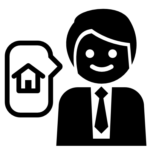 Businessman talking about a house. Real estate