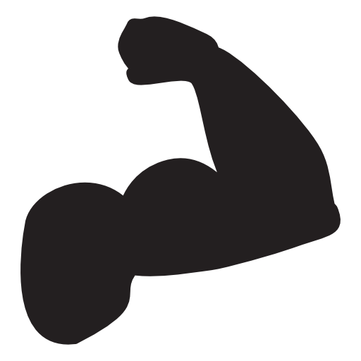 Bicep of a man silhouette