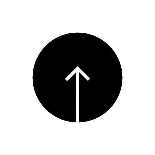 Arrow up inside a circular button
