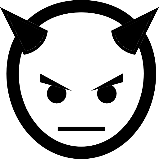Devil head with horns