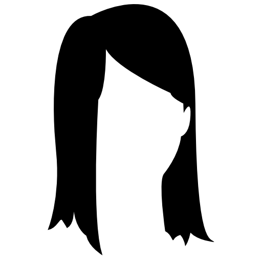 Female with long hair and side bangs
