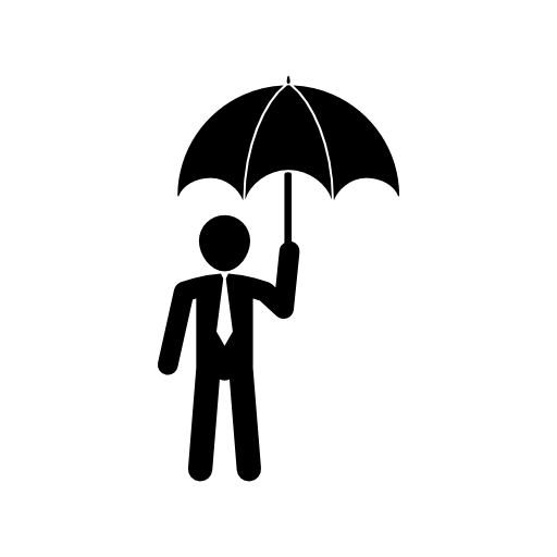 Businessman with umbrella