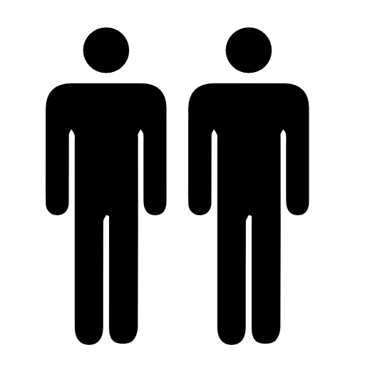 Two persons silhouettes