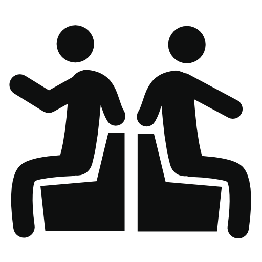 Sitting people