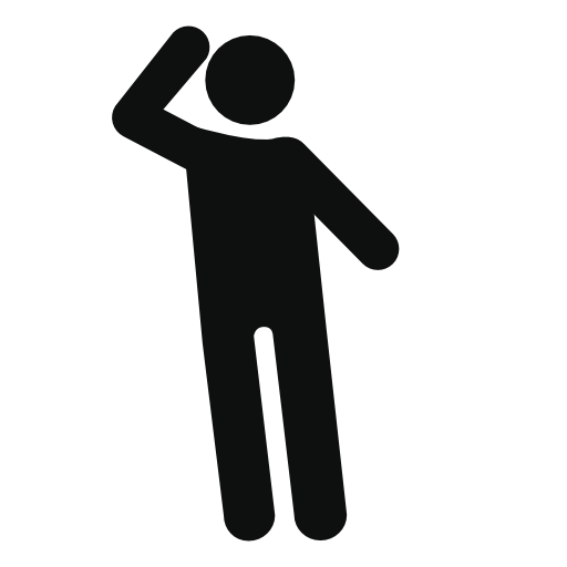 Standing person silhouette