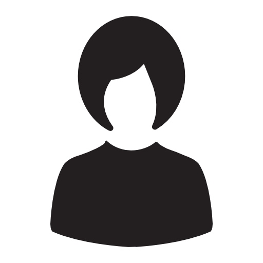 Woman with short hair silhouette