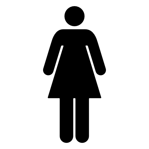 Woman standing silhouette black shape