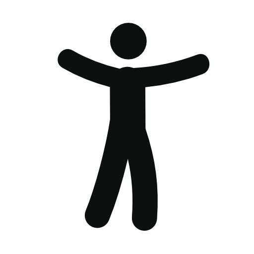 Man silhouette standing with open arms