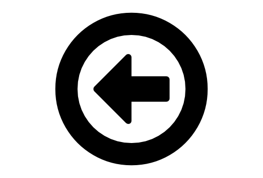 Arrow pointing left inside a circle