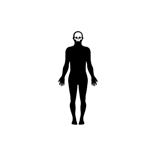 Standing human body shape