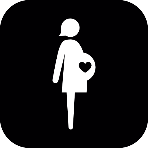 Pregnant woman with a heart in her belly