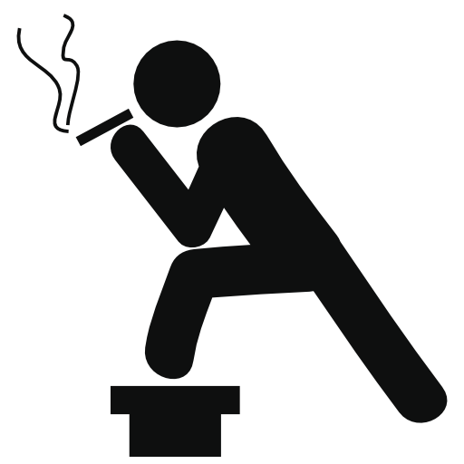 Smoking man silhouette