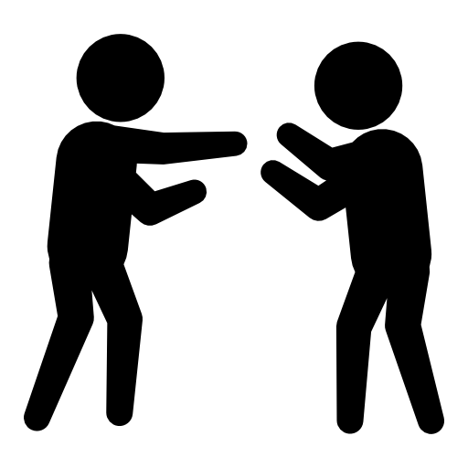 Criminal fighting with a person